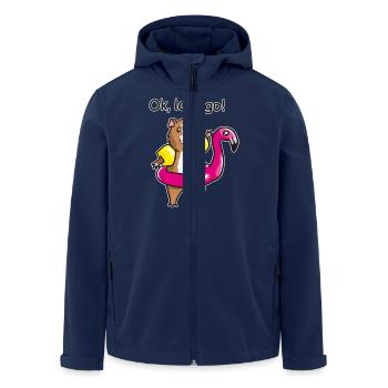 Meerschweinchen Haltung im Pool - Recycelte Männer Softshell-Jacke von Stanley/Stella - Navy - Vorne - AI Model Male 185 light (185cm)