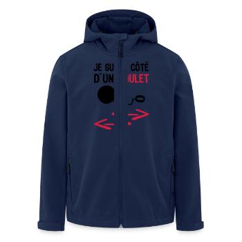 je suis cote boulet insulte1 - Veste softshell homme en polyester recyclé Stanley/Stella - marine - Devant - AI Model Male 185 light (185cm)