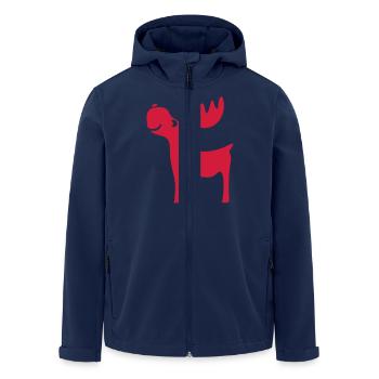 Moose reindeer deer christmas Rudolf antlers - Men’s Recycled Softshell Jacket by Stanley/Stella - navy - Front - AI Model Male 185 light (185cm)