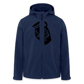 BEMBEL | Frankfurt Motive - Recycelte Männer Softshell-Jacke von Stanley/Stella - Navy - Vorne - AI Model Male 185 light (185cm)