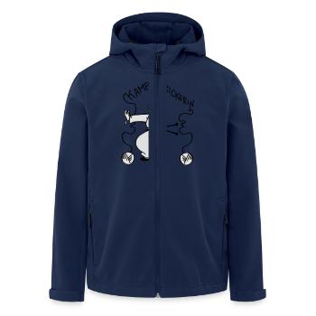 Kampfstrickerin - Recycelte Männer Softshell-Jacke von Stanley/Stella - Navy - Vorne - AI Model Male 185 light (185cm)