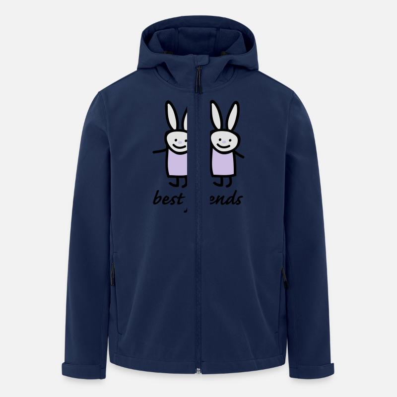 Beste Freunde Hasen - Recycelte Männer Softshell-Jacke von Stanley/Stella - Navy