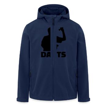 Darts - Men’s Recycled Softshell Jacket by Stanley/Stella - navy - Front - AI Model Male 185 light (185cm)