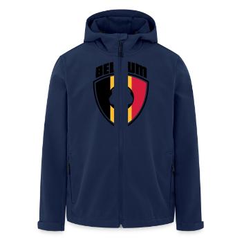 Belgique - Veste softshell homme en polyester recyclé Stanley/Stella - marine - Devant - AI Model Male 185 light (185cm)
