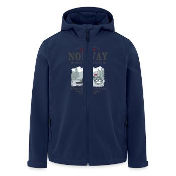 Norway Fishing - Recycelte Männer Softshell-Jacke von Stanley/Stella - Navy - Vorne - AI Model Male 185 light (185cm)