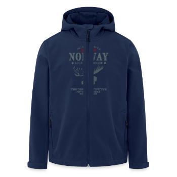 Norway Moose - Recycelte Männer Softshell-Jacke von Stanley/Stella - Navy - Vorne - AI Model Male 185 light (185cm)