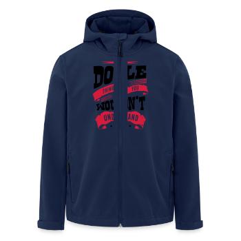 doyle name thing you wouldnt understand - Men’s Recycled Softshell Jacket by Stanley/Stella - navy - Front - AI Model Male 185 light (185cm)