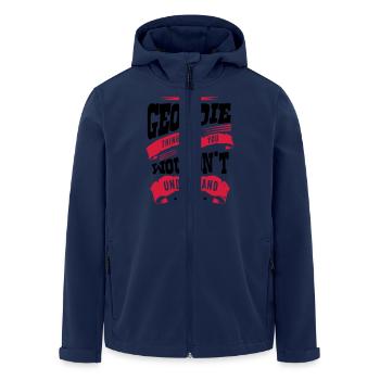 its a geordie thing you wouldnt understa - Men’s Recycled Softshell Jacket by Stanley/Stella - navy - Front - AI Model Male 185 light (185cm)