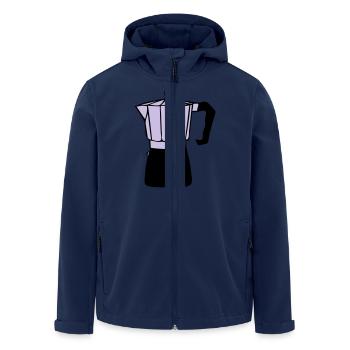 Moka - Men’s Recycled Softshell Jacket by Stanley/Stella - navy - Front - AI Model Male 185 light (185cm)