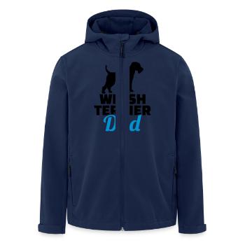 Welsh Terrier - Recycelte Männer Softshell-Jacke von Stanley/Stella - Navy - Vorne - AI Model Male 185 light (185cm)