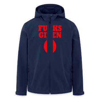 Zero fucks given - Men’s Recycled Softshell Jacket by Stanley/Stella - navy - Front - AI Model Male 185 light (185cm)