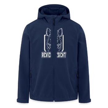 Wildschwein Sauen Wildsau Revieraufsicht Jäger - Recycelte Männer Softshell-Jacke von Stanley/Stella - Navy - Vorne - AI Model Male 185 light (185cm)