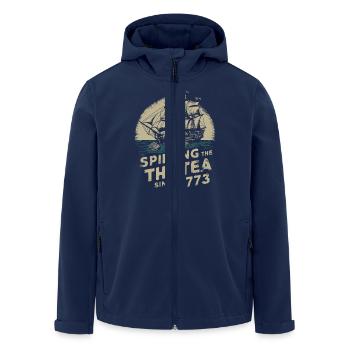 Renverser du thé depuis 1773 – Histoire humoristique - Veste softshell homme en polyester recyclé Stanley/Stella - marine - Devant - AI Model Male 185 light (185cm)