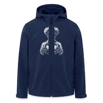 Zombie als Bäcker - gruseliger Horror Bäcker - Recycelte Männer Softshell-Jacke von Stanley/Stella - Navy - Vorne - AI Model Male 185 light (185cm)
