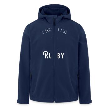 I can't I have rugby - Geschenkidee - Recycelte Männer Softshell-Jacke von Stanley/Stella - Navy - Vorne - AI Model Male 185 light (185cm)