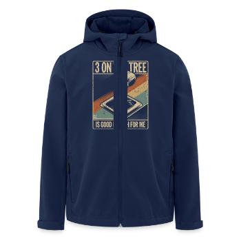 Retro design for classic car fans - Men’s Recycled Softshell Jacket by Stanley/Stella - navy - Front - AI Model Male 185 light (185cm)