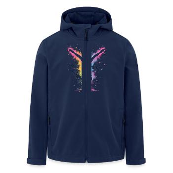 Gymnastik Herzschlag - Turnerin - Recycelte Männer Softshell-Jacke von Stanley/Stella - Navy - Vorne - AI Model Male 185 light (185cm)