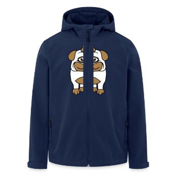 Hund Mops Mädchen Hübsche Schleife Frau Weiblich - Recycelte Männer Softshell-Jacke von Stanley/Stella - Navy - Vorne - AI Model Male 185 light (185cm)