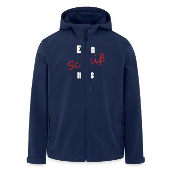 Einen Scheiß muss Ich - Recycelte Männer Softshell-Jacke von Stanley/Stella - Navy - Vorne - AI Model Male 185 light (185cm)