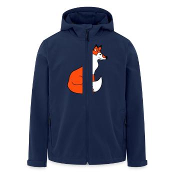 Renard Renard roux Animal sauvage Intelligent Habitants de la forêt - Veste softshell homme en polyester recyclé Stanley/Stella - marine - Devant - AI Model Male 185 light (185cm)