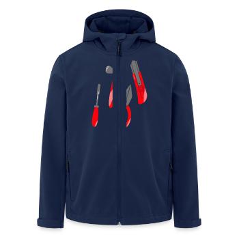 Craftsman looking for tool design - Men’s Recycled Softshell Jacket by Stanley/Stella - navy - Front - AI Model Male 185 light (185cm)