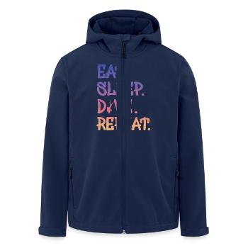 eat sleep dive repeat - Recycelte Männer Softshell-Jacke von Stanley/Stella - Navy - Vorne - AI Model Male 185 light (185cm)