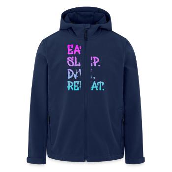 Tauchen - Diving - Scuba Diver - Recycelte Männer Softshell-Jacke von Stanley/Stella - Navy - Vorne - AI Model Male 185 light (185cm)
