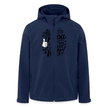 Der Allerbeste Papa Vatertag Spruch - Recycelte Männer Softshell-Jacke von Stanley/Stella - Navy - Vorne - AI Model Male 185 light (185cm)