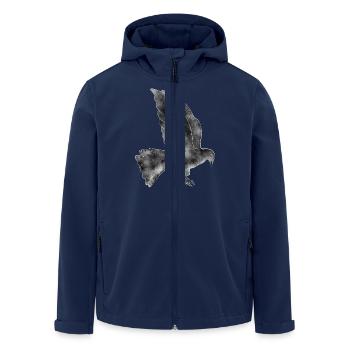 Dove - Men’s Recycled Softshell Jacket by Stanley/Stella - navy - Front - AI Model Male 185 light (185cm)