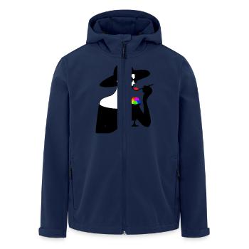 Haute Glace - Veste softshell homme en polyester recyclé Stanley/Stella - marine - Devant - AI Model Male 185 light (185cm)
