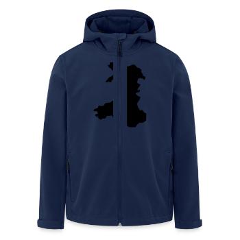 Pays de Galles - Veste softshell homme en polyester recyclé Stanley/Stella - marine - Devant - AI Model Male 185 light (185cm)