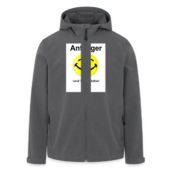 Anfänger und Spass dabei - Recycelte Männer Softshell-Jacke von Stanley/Stella - Anthrazit - Vorne - AI Model Male 185 light (185cm)