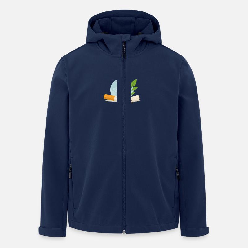 Pour un monde sans tabac - Veste softshell homme en polyester recyclé Stanley/Stella - marine