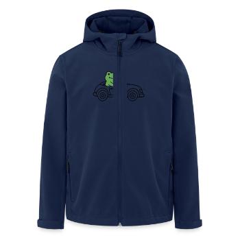 Frog in the car - Men’s Recycled Softshell Jacket by Stanley/Stella - navy - Front - AI Model Male 185 light (185cm)
