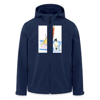 Bateau gratuit - Veste softshell homme en polyester recyclé Stanley/Stella - marine - Devant - AI Model Male 185 light (185cm)