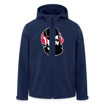marx_star_ot_2color_bg - Veste softshell homme en polyester recyclé Stanley/Stella - marine - Devant - AI Model Male 185 light (185cm)