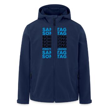 The shit day in a week! - Men’s Recycled Softshell Jacket by Stanley/Stella - navy - Front - AI Model Male 185 light (185cm)
