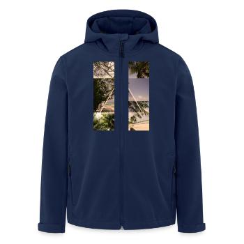 Beach - Recycelte Männer Softshell-Jacke von Stanley/Stella - Navy - Vorne - AI Model Male 185 light (185cm)