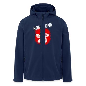 Hongkong - Recycelte Männer Softshell-Jacke von Stanley/Stella - Navy - Vorne - AI Model Male 185 light (185cm)