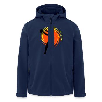 Wirbel Handballer - Recycelte Männer Softshell-Jacke von Stanley/Stella - Navy - Vorne - AI Model Male 185 light (185cm)