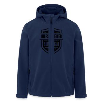Super Hilfsarbeiter - Recycelte Männer Softshell-Jacke von Stanley/Stella - Navy - Vorne - AI Model Male 185 light (185cm)