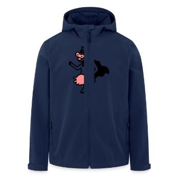 Cowhero - Men’s Recycled Softshell Jacket by Stanley/Stella - navy - Front - AI Model Male 185 light (185cm)
