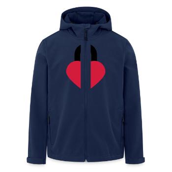 herzschloss_2c - Men’s Recycled Softshell Jacket by Stanley/Stella - navy - Front - AI Model Male 185 light (185cm)