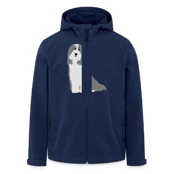 Bearded Collie - Veste softshell homme en polyester recyclé Stanley/Stella - marine - Devant - AI Model Male 185 light (185cm)