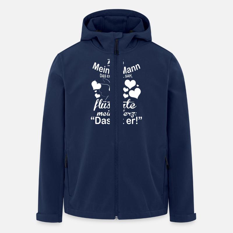 Ich liebe meinen Mann - Ehemann - Recycelte Männer Softshell-Jacke von Stanley/Stella - Navy