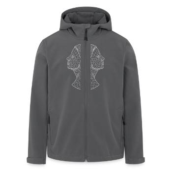 Zwillinge weiß - Recycelte Männer Softshell-Jacke von Stanley/Stella - Anthrazit - Vorne - AI Model Male 185 light (185cm)