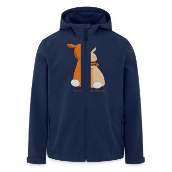 Ich bin immer für Dich da - Recycelte Männer Softshell-Jacke von Stanley/Stella - Navy - Vorne - AI Model Male 185 light (185cm)