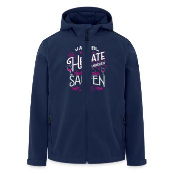 Braut Junggesellin Junggesellinenabschied JGA Ja - Recycelte Männer Softshell-Jacke von Stanley/Stella - Navy - Vorne - AI Model Male 185 light (185cm)