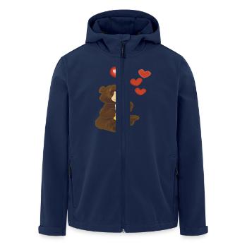 Bär - Recycelte Männer Softshell-Jacke von Stanley/Stella - Navy - Vorne - AI Model Male 185 light (185cm)