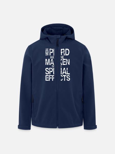 MeinPferdhatkeineMacken - Recycelte Männer Softshell-Jacke von Stanley/Stella - Navy